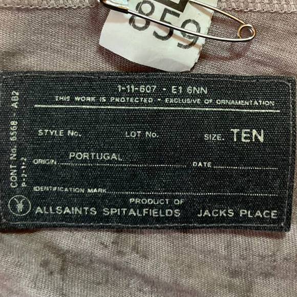 AllSaints Spitalfields brown tie dyed cardigan 10, boho, festival. western - Picture 4 of 8